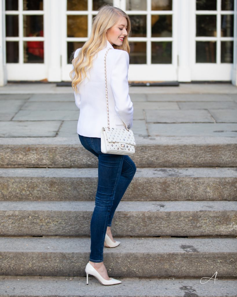 Classy White Balmain Blazer Outfit - Alyssa Smirnov