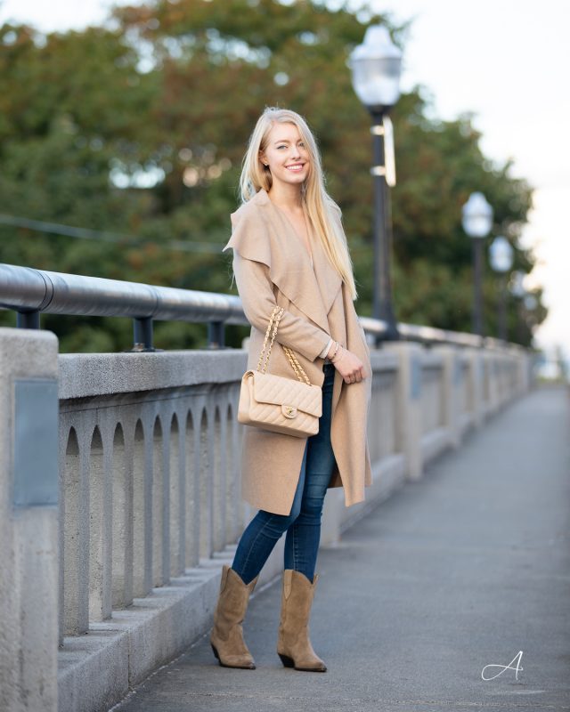 fall trench tan beige with western Isabel Marant Duerto Boots