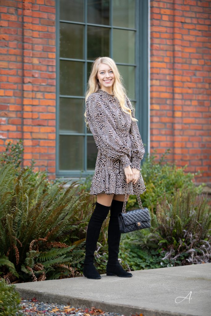 Cheetah Dress with Over the Knee Boots - Alyssa Smirnov