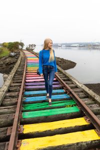 colorful outfit rainbow railroad