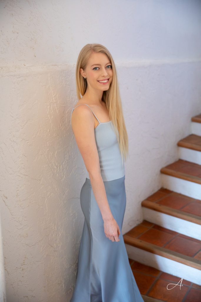 blue silk slip skirt